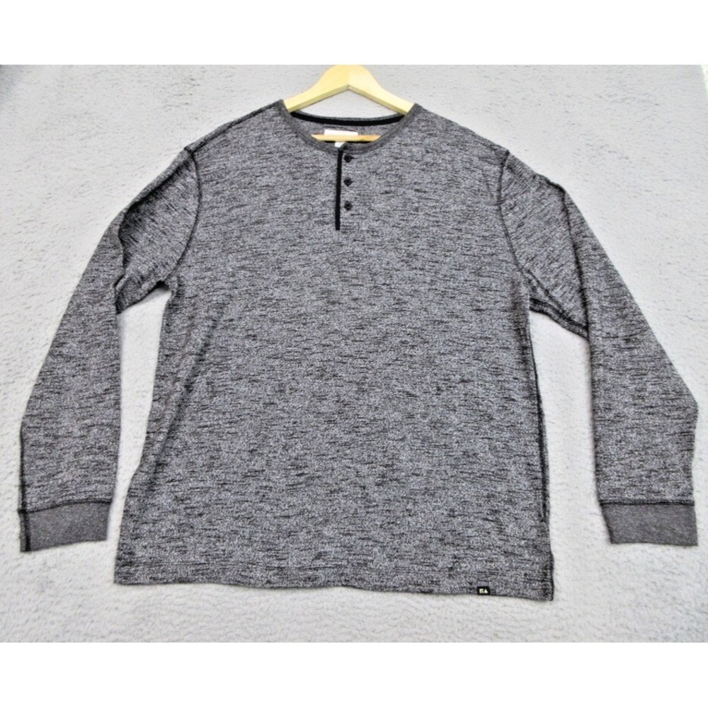 Free Assembly Shirt Men XL Grey Henley Casual Streetwear Normcore Soft Layer